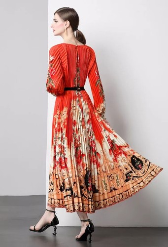 Vestito abito lungo - lungo, scamiciato