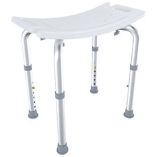 Sgabello doccia sedile vasca da bagno altezza regolabile in 6 posizioni bianco