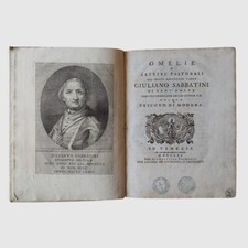 Libro antico Giuliano Sabbatini Omelie e lettere pastorali 1761