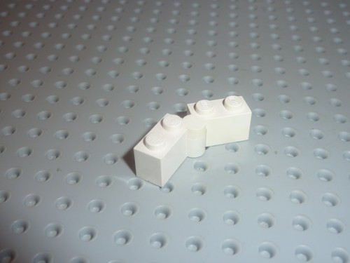 Lego white hinge bricks - lego,