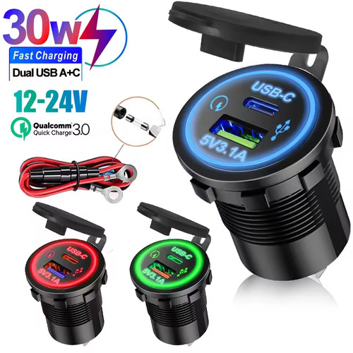 12v usb presa auto - 3.0,
