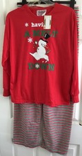 Set Pigiama Donna Natalizio Taglia L - Pupazzo di Neve "Having a Melt Down" Nuovo con etichette