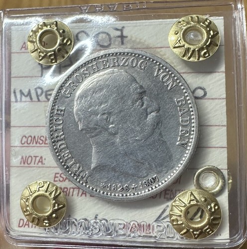 Moneta baden impero - impero, tedesco