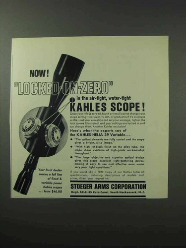Pubblicità stoeger arms 1962 - stoeger,