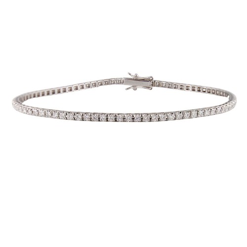 Bracciale tennis oro bianco - bracciale,