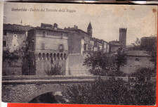 CARTOLINA UMBERTIDE  FP  VIAGGIATA 1939 VEDUTA DAL TORRENTE DELLA REGGIA BELLA