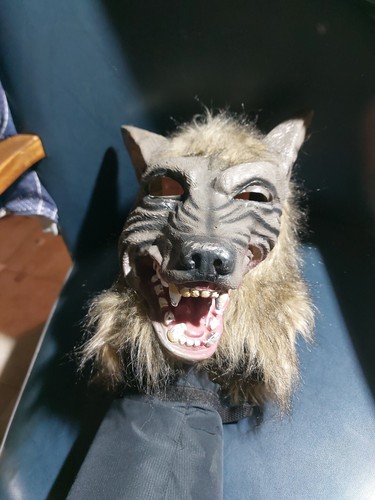 Maschera lupo mannaro marrone - maschera,
