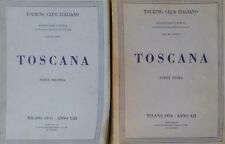 2 LIBRI ANTICHI - TOURING CLUB ITALIANO TOSCANA 2 VOLUMI 1934 1935. ILLUSTRATO
