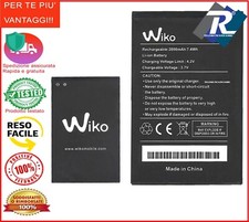 BATTERIA WIKO LENNY 1 3702 SUNNY 2 PLUS SUNNY 3 W_K120 2600 Y52 JERRY 2000 mAh