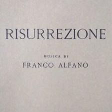 ALFANO Risurrezione Libretto d'opera Librettista Hanau, Edizione Ricordi vintage