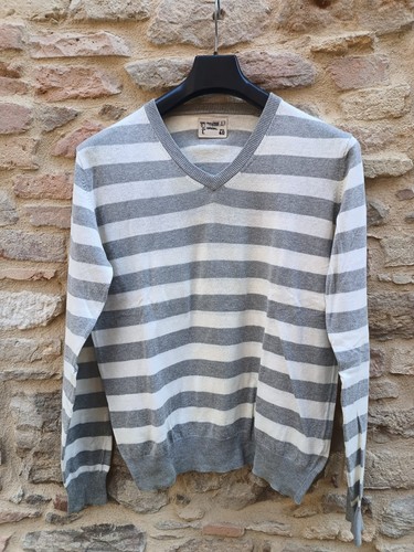 Maglia cotone grigio - cotone, bianco