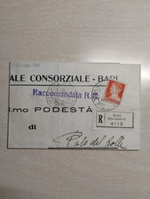 Storia Postale 1940 - Piego R/R da Bari a Palo del Colle