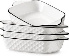 26,5 Cm Piccole Piastre Da Forno Set Di 4, 1L Piatti Rettangolari per Lasagne, P