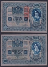 Banconota Austria 1000 kronen 1902 (1919) P.-59 SPL+/XF+