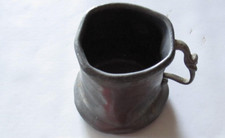 Caraffa antica ciotola in metallo ferro antico piccola brocca ornamentale 4 cm