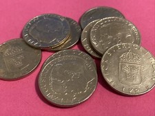 LOTTO 9 BELLISSIME MONETE 1 KR CORONA SVEDESE FOR SVERIGE I TIDEN