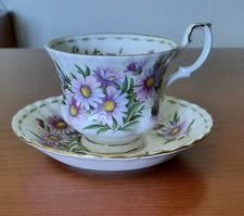 Royal Albert Porcellana- Set Completo Tazze Da The Con Piattino Collezione Mesi