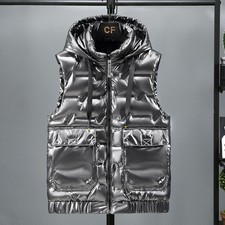 Men Shiny Padded Waistcoat