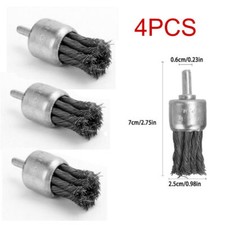 4 spazzole a filo trecciato