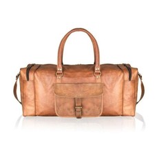 Borsone da notte nuovo da uomo a tracolla originale vero vintage marrone