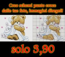 SERVIZIO CREAZIONE SCHEMI PUNTO CROCE DA UNA VOSTRA FOTO IMMAGINE O DISEGNO