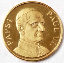 Medaglia oro 333 oro 3,84 g Papa Paolo VI Spgl. 1978