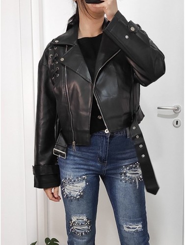 Giacca finta pelle donna - giacca,