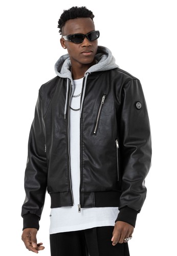 Giacca bomber pelle - in,
