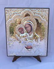 Madonna con Bambino  icona argento 925/1000