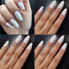 Smalto Unghia Effetto Gel Bianco Perla Nail Art Rinforzante Perlato Resistente