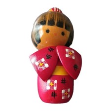 Bambola giapponese Kokeshi - autentica - fatta a mano Giappone  