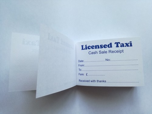 Minicab ricevuta con licenza