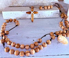 Rosario croci in legno di ulivo collana ciondolo croce fatta a mano