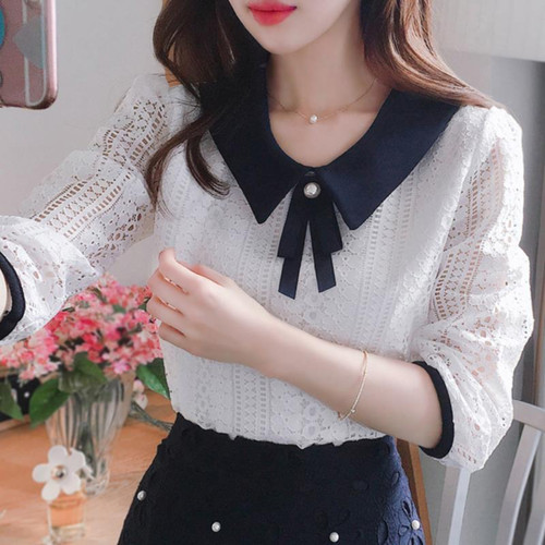 Donna pizzo camicia bambola - donna,