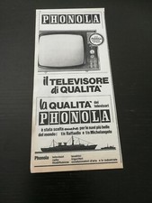 1968 TELEVISORE PHONOLA SCELTA DA NAVE T/N RAFFAELLO E MICHELANGELO PUBBLICITA