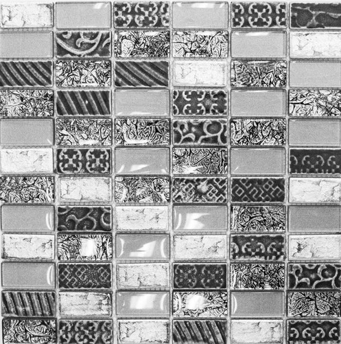 Mosaico argento rettangolo - mosaico,