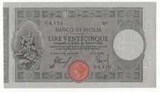 25 LIRE BANCO DI SICILIA