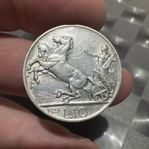 Moneta lire 1927 biga regno - lire,