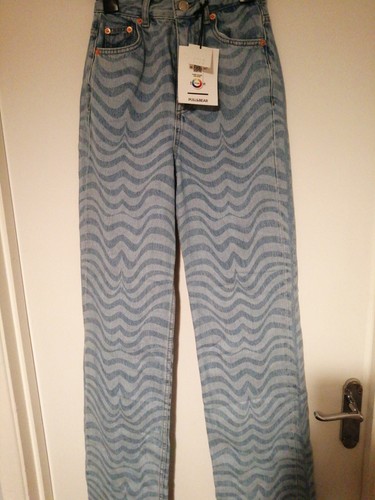 Jeans gamba dritta stampa