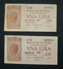 1 lira  ITALIA LAUREATA 