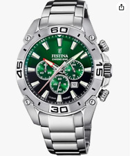 Orologio Festina Uomo Acciaio Cronografo Quadrante Verde _F20543-3