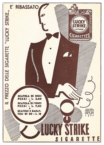 Pubblicita 1934 lucky strike - pubblicita',
