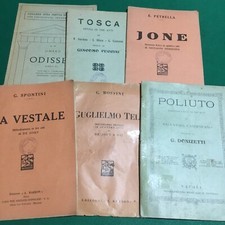 LOTTO STOCK 6 LIBRETTI D'OPERA-VARIE EDIZIONI-PRIMI '900 Puccini Rossini E ALTRI
