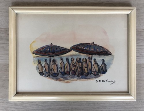 Quadro vintage bagnanti - quadro, -bagnanti-