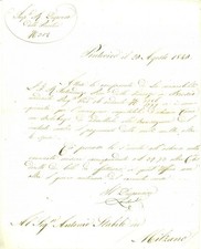1840 PONTEVICO (BS) Antonio STABILE cacciatore abusivo con archibugio *Lettera