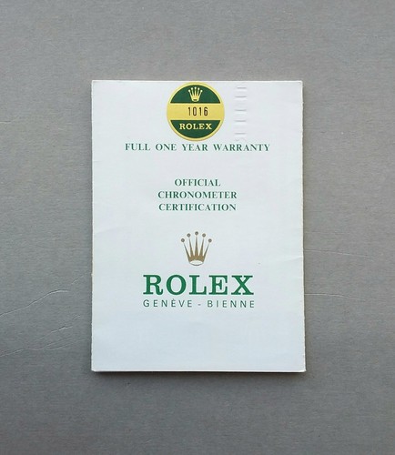 Rolex guarantee warranty - rolex,