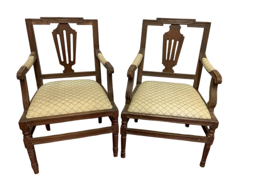 Coppia antiche poltrone - coppia,