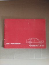 Alfa Romeo Giulietta 1.3/1.6 Libretto uso e manutenzione Originale 1977 + Scheda