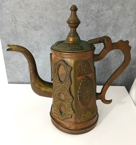 Antica brocca teiera rame - teiera,