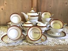 Porcellana ROYAL TETTAU SERVIZIO TE' Oro 12kt. TEIERA TAZZA Zuccheriera Lattiera